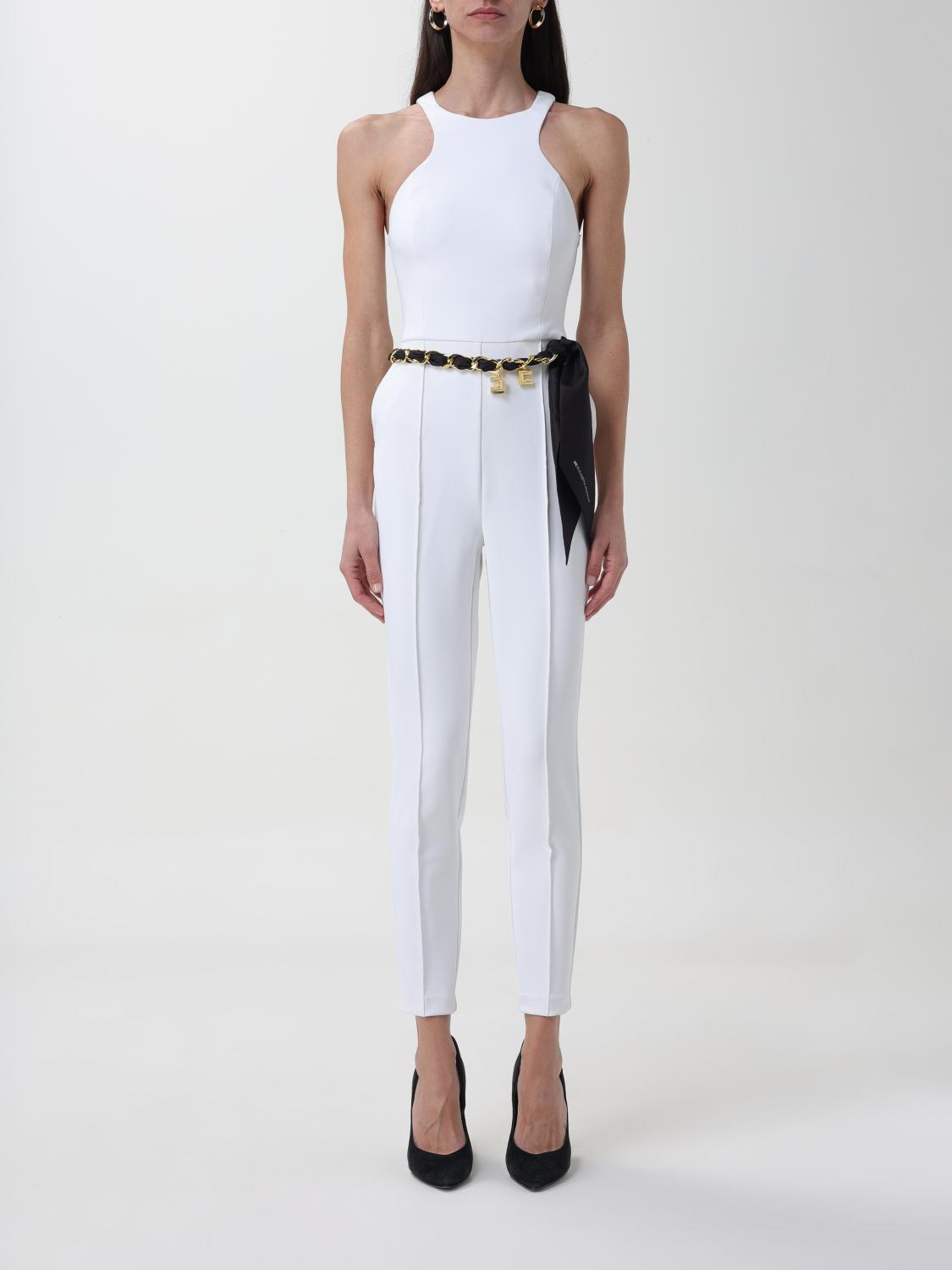 Trousers ELISABETTA FRANCHI Woman colour Ivory