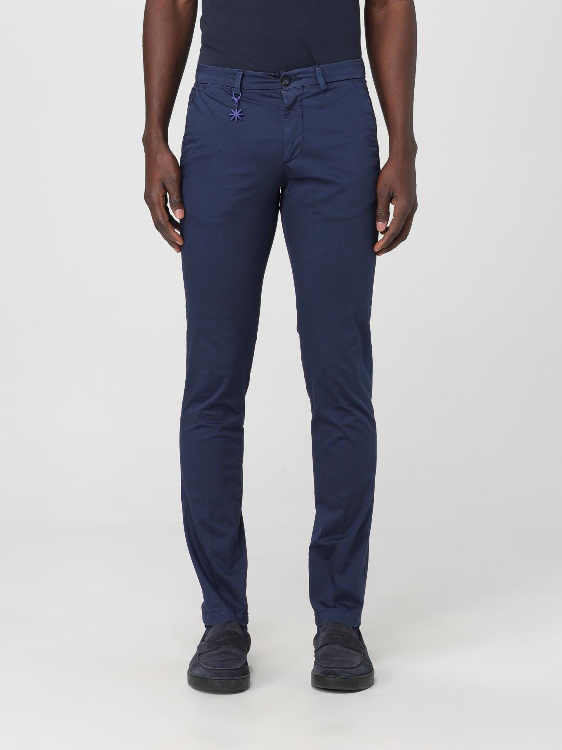 Trousers MANUEL RITZ Men colour Blue