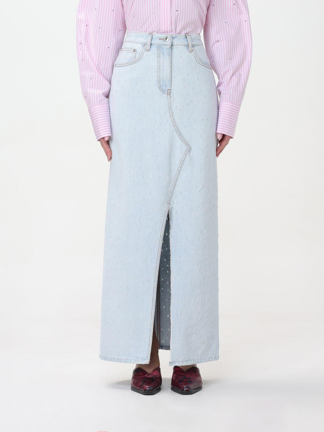 Skirt MSGM Woman colour Denim