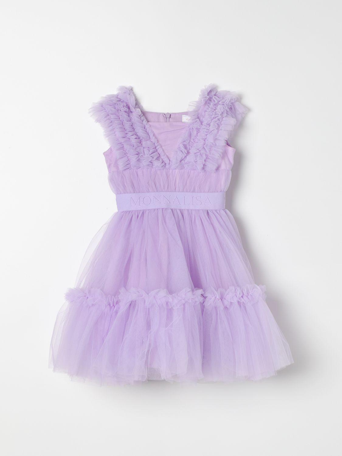 Dress MONNALISA Kids colour Wisteria