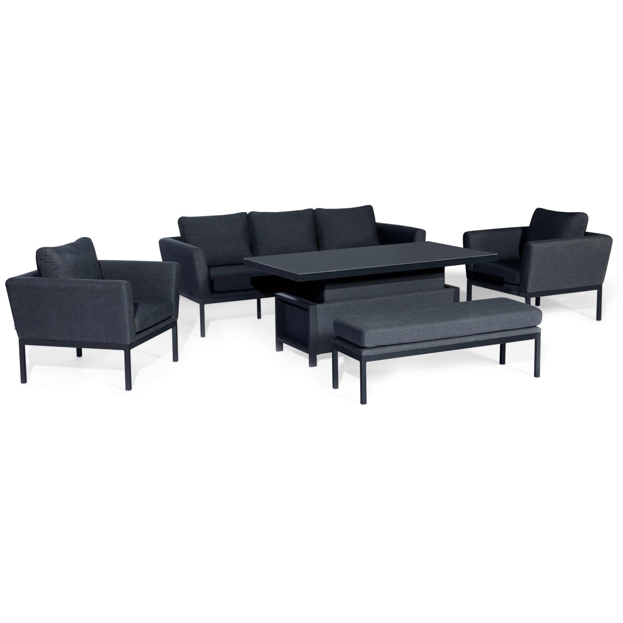 Pulse 3 Seat Sofa Set with Rising Table