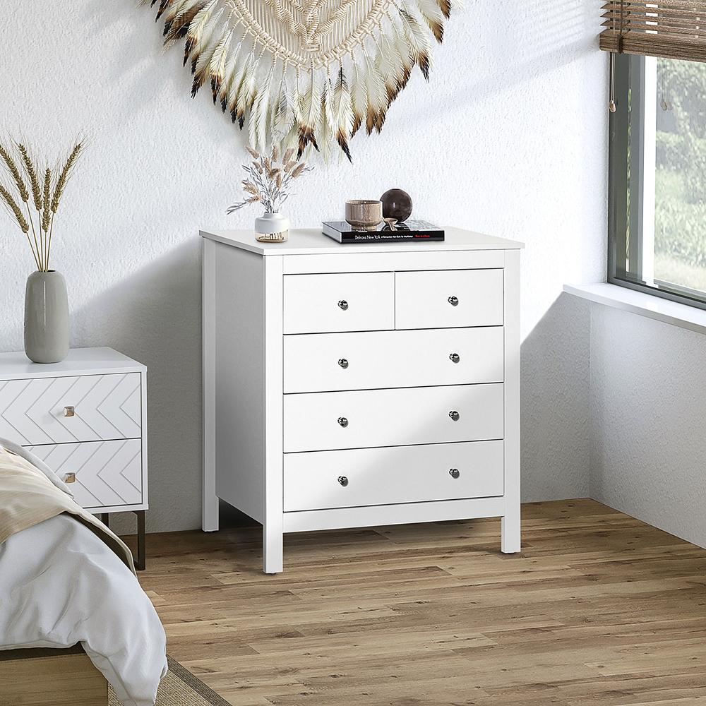 Chest of Drawers 5 Drawer Dresser for Bedroom Storage Cabinet