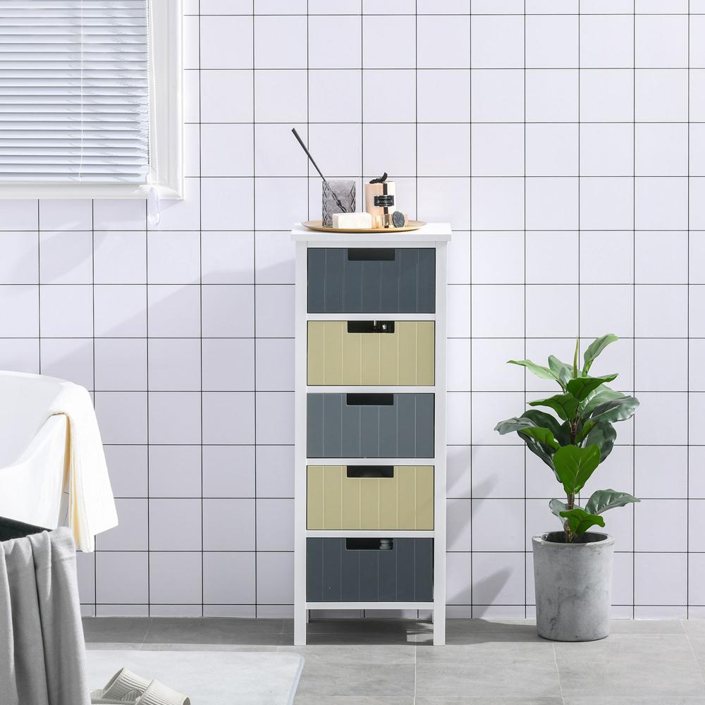 Chest of Drawers Storage Side Cabinet with 5 Detachable Drawers