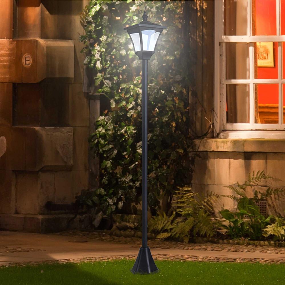 Outdoor Garden Solar Light With Base Post Lamp Freestanding IP44 Energy-saving