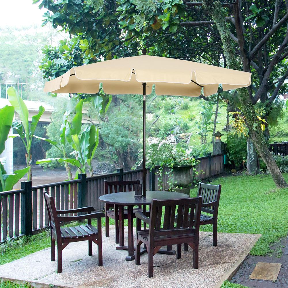 Aluminium Sun Umbrella Parasol Patio Rectangular 2M x 1.3M