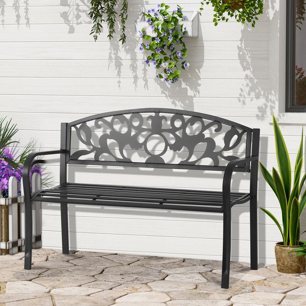 Outdoor Patio 2 Seater Garden Bench Park Yard Furniture Porch Chair