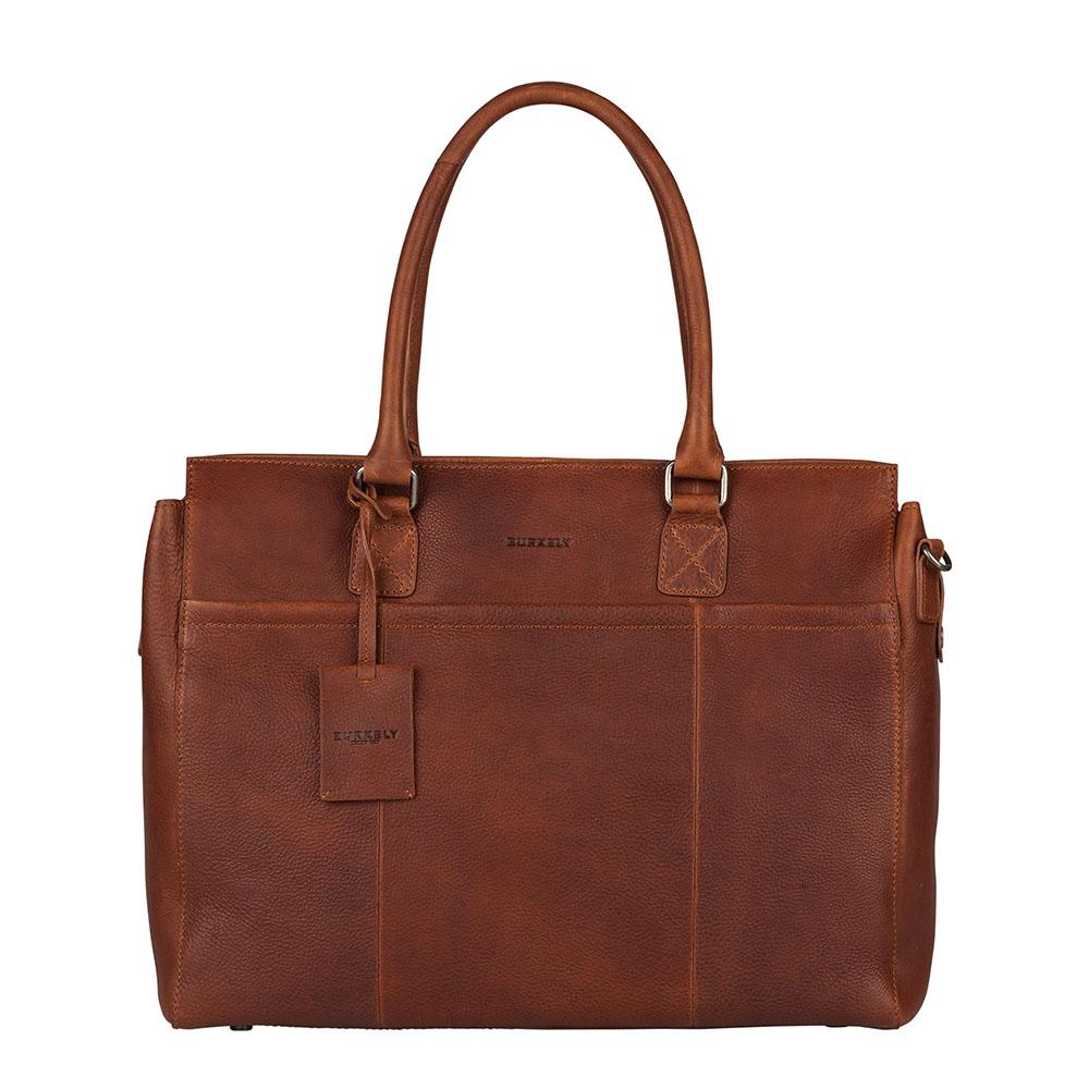 BURKELY ANTIQUE AVERY LAPTOPBAG 1-ZIP 15,6″-Cognac