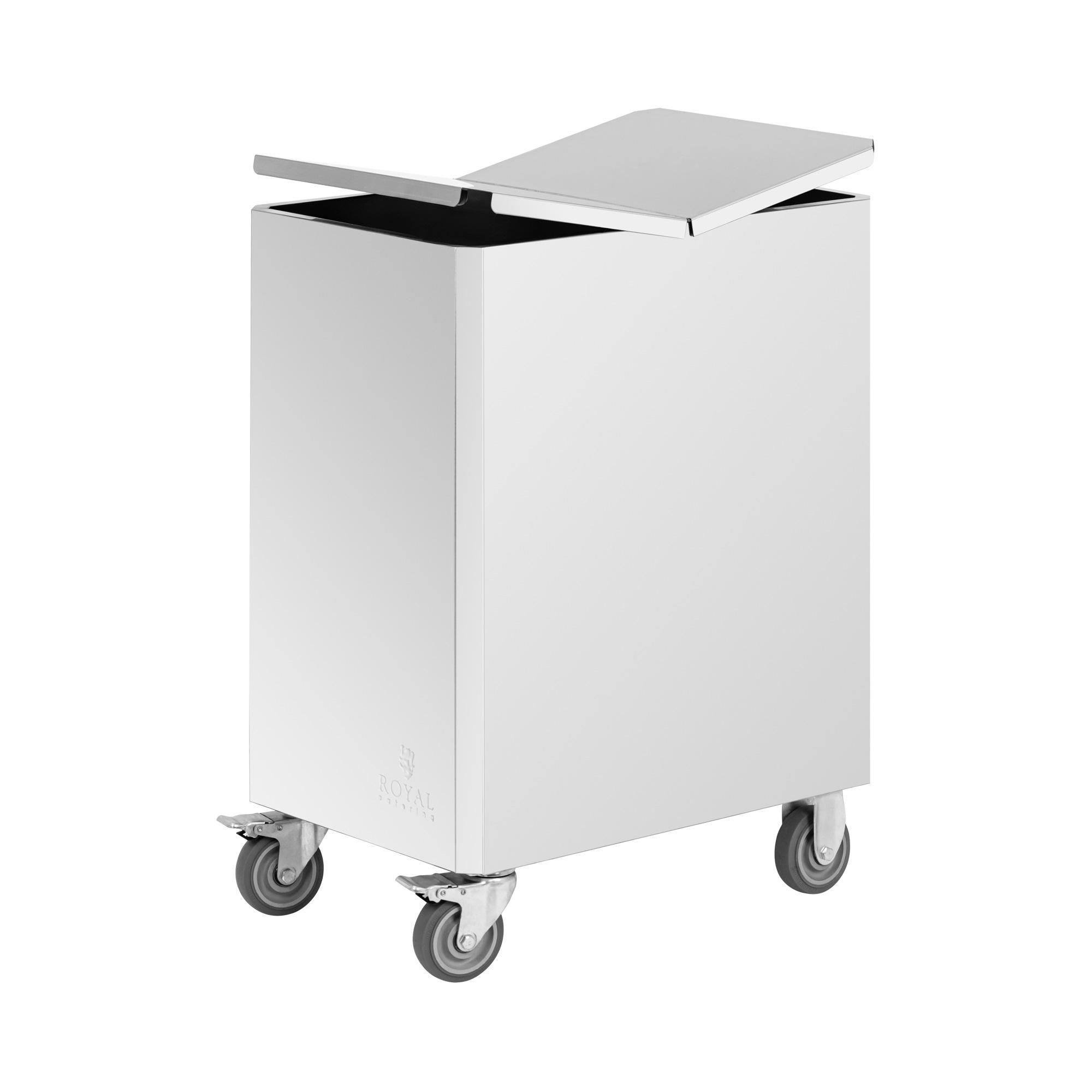 Flour Storage Trolley - stainless steel - 17 l - 60 x 40 x 79 cm - Royal Catering