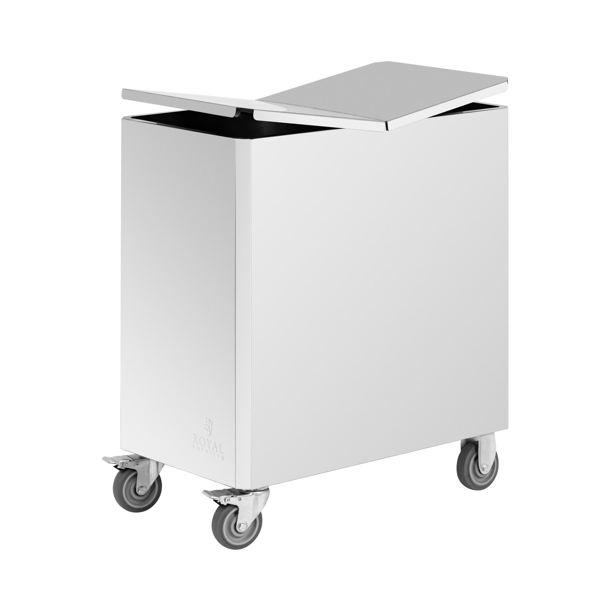 Flour Storage Trolley - stainless steel - 18 l - 70 x 40 x 79 cm - Royal Catering