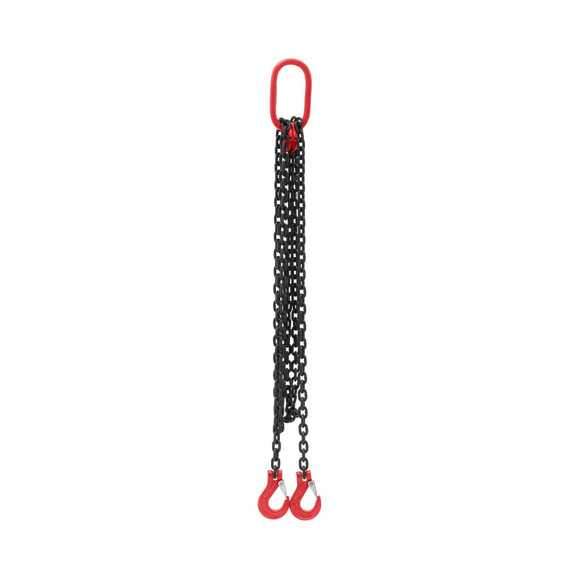 Lifting Chain - 1600 kg - 2 x 2 m - black / red