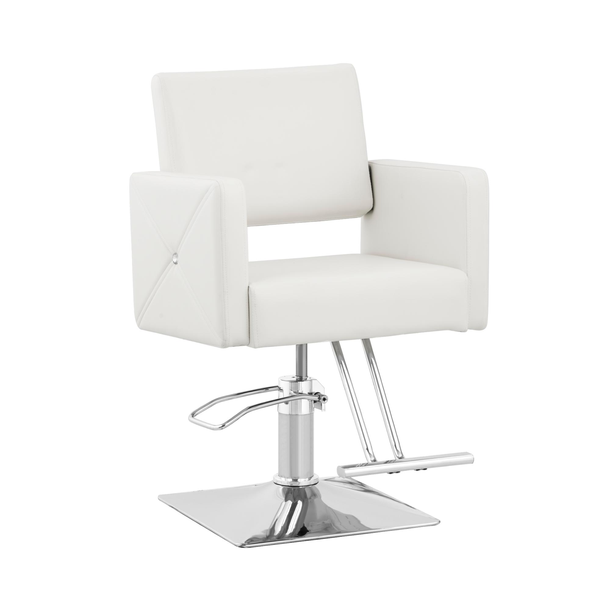 Carlisle Salon Chair with Footrest - seat height 45 - 55 cm - 150 kg - white