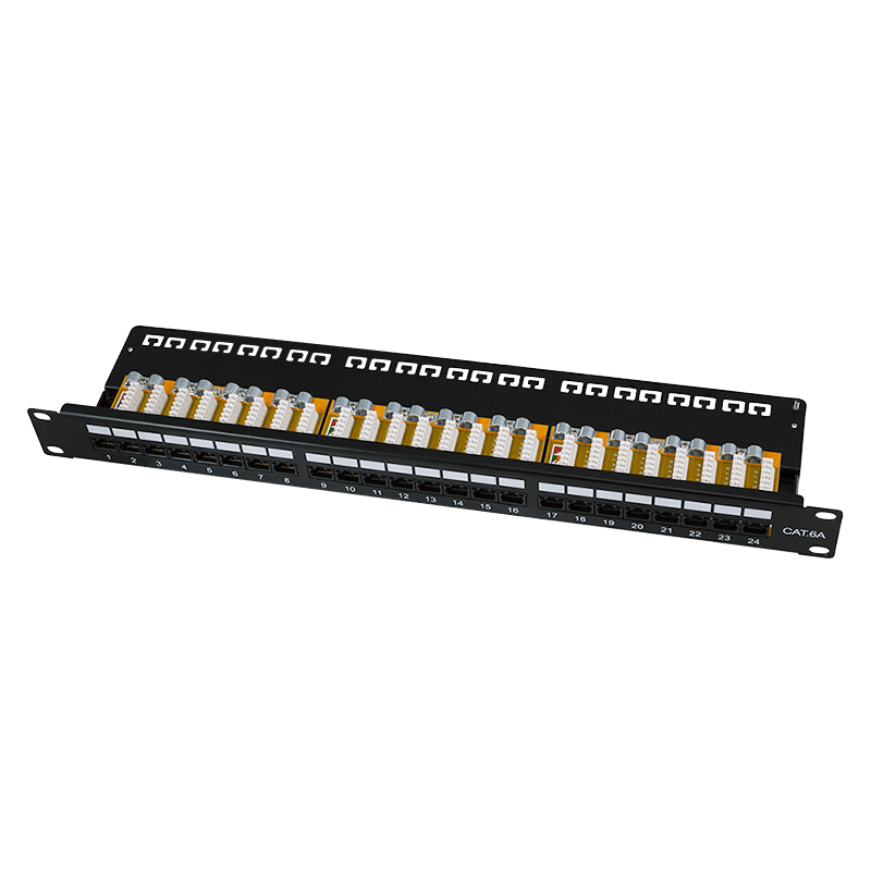 LogiLink Cat.6A Patch Panel 24-Port UTP. 1U. 90� IDC