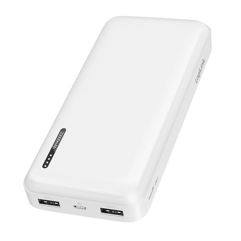 LogiLink Mobile Power Bank. LiPo. 20.000mAh. White