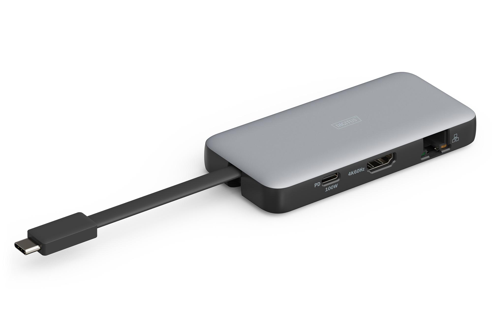 Digitus USB-C Travel Docking Station. 7-Port. 1x HDMI