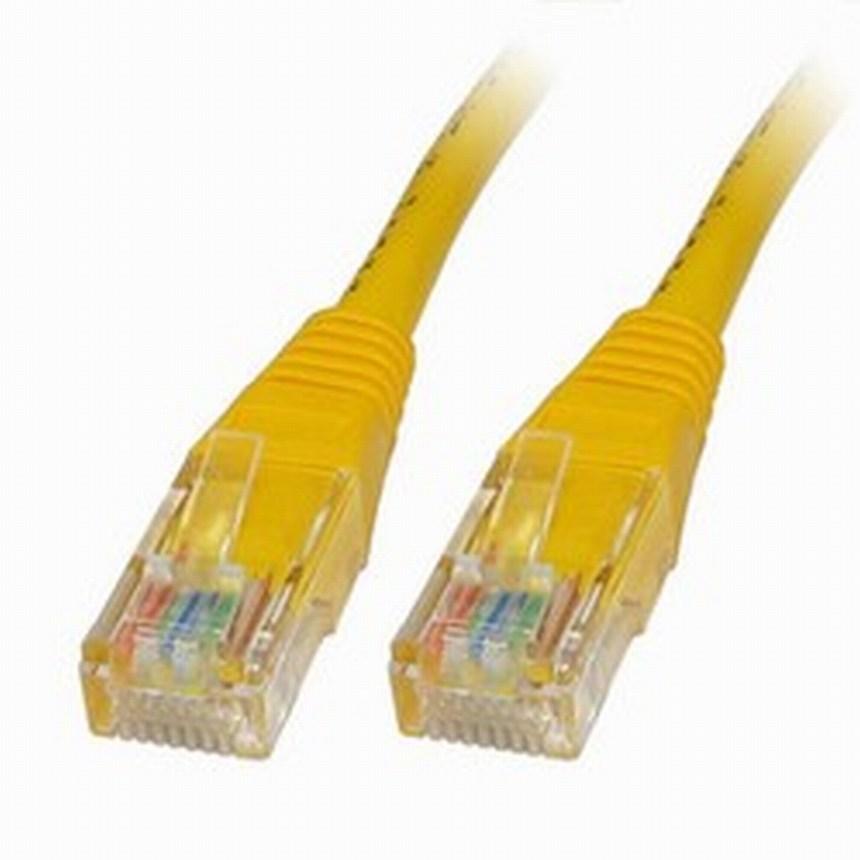 LMS 0.3m Yellow Cat5e UTP Patch / Straight Networking Cable