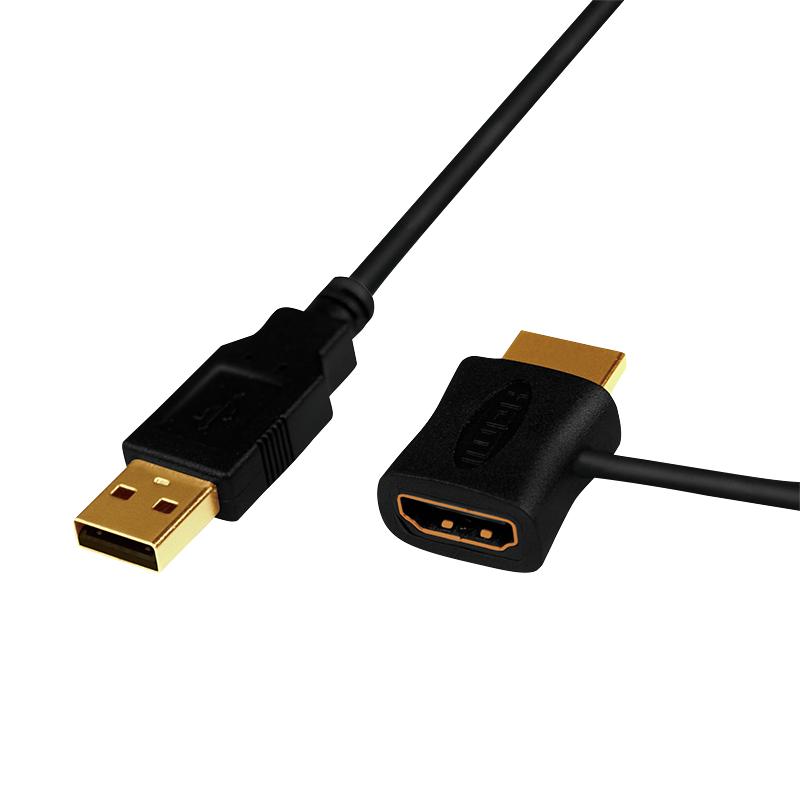 LogiLink CH0081 video cable adapter HDMI Type A (Standard) HDMI + USB