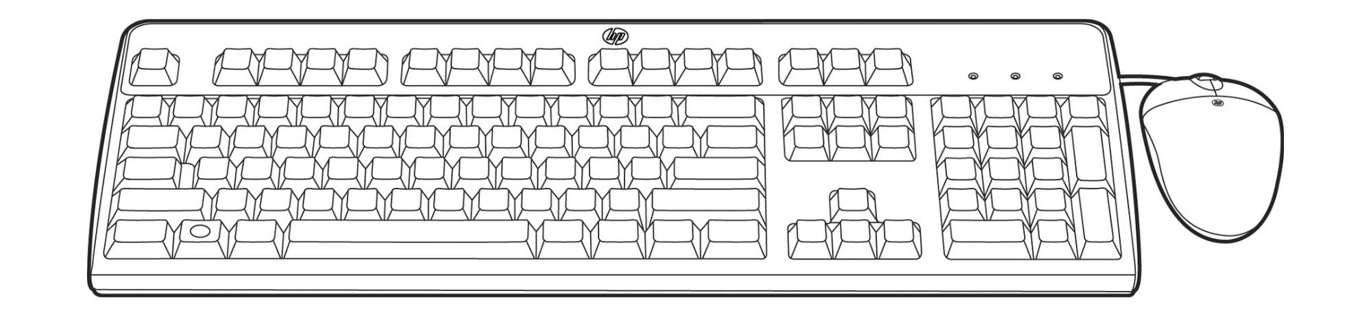 HPE 631341-B21 keyboard Mouse included USB QWERTY English Black