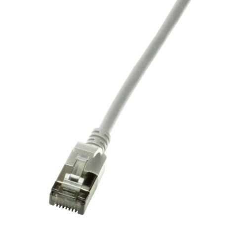 LogiLink Slim U/FTP networking cable Grey 1 m Cat6a U/FTP (STP)