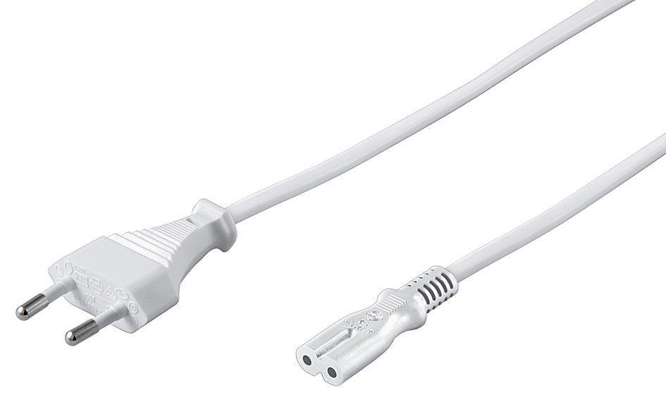 Microconnect PE030710W power cable White 1 m Power plug type C C7 coup