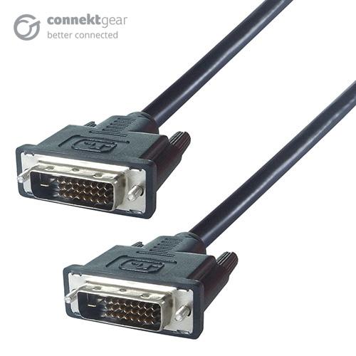 connektgear 0.5m DVI-D Monitor Connector Cable - Male to Male - 24+1 D