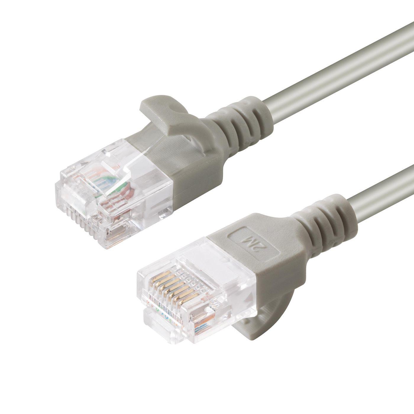 Microconnect V-UTP6A01-SLIM networking cable Grey 1 m Cat6a U/UTP (UTP