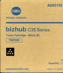 Konica Minolta A0X5152/TNP-22K Toner black. 6K pages/5% for KM Bizhub