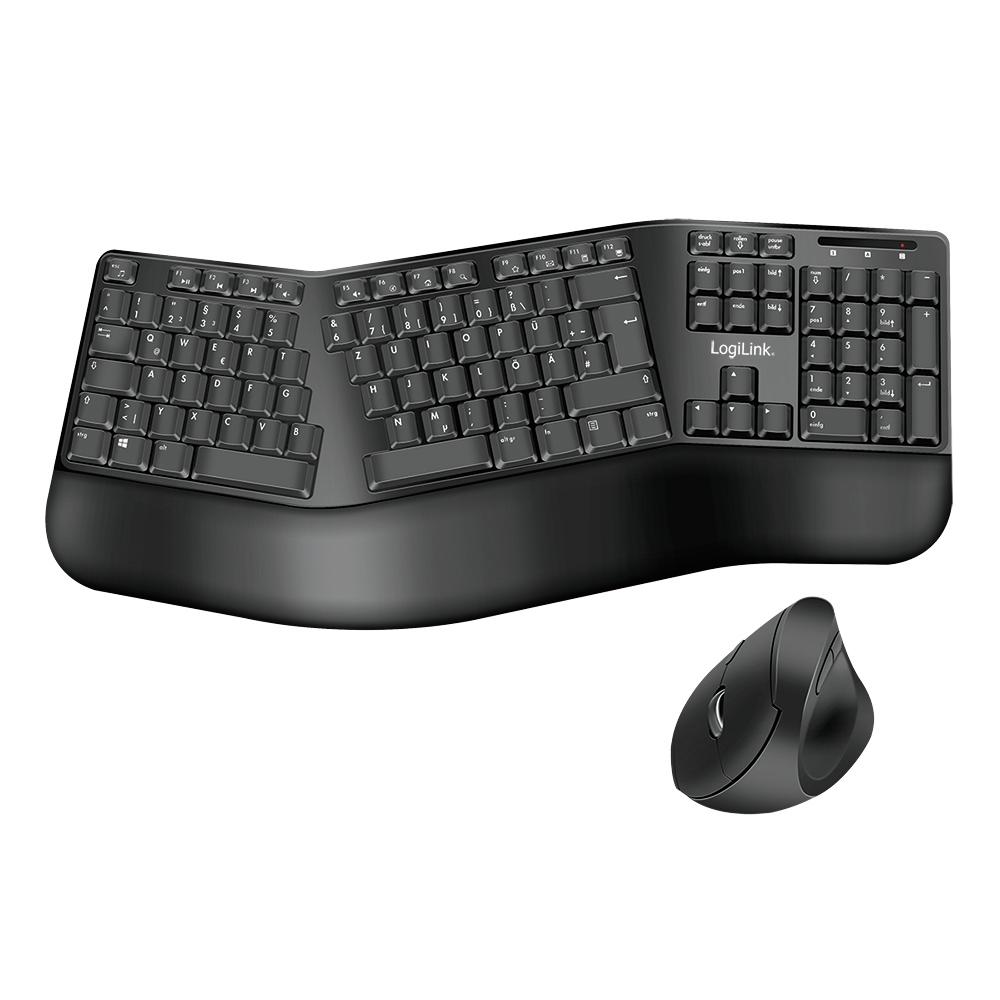 LogiLink ID0211 keyboard Mouse included RF Wireless QWERTZ German Blac