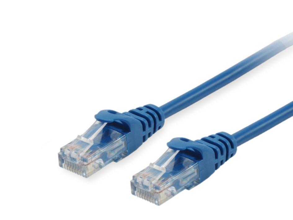 Equip Cat.6A U/UTP Patch Cable. 0.15m. Blue