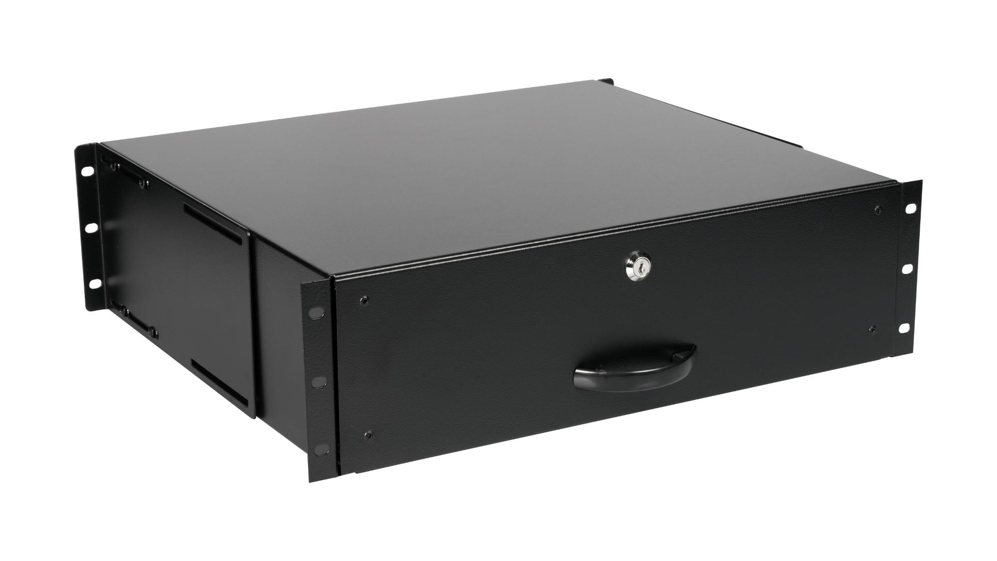 LevelOne Equip 280844 EZD-3-B Cabinet Drawer; 3U; Black