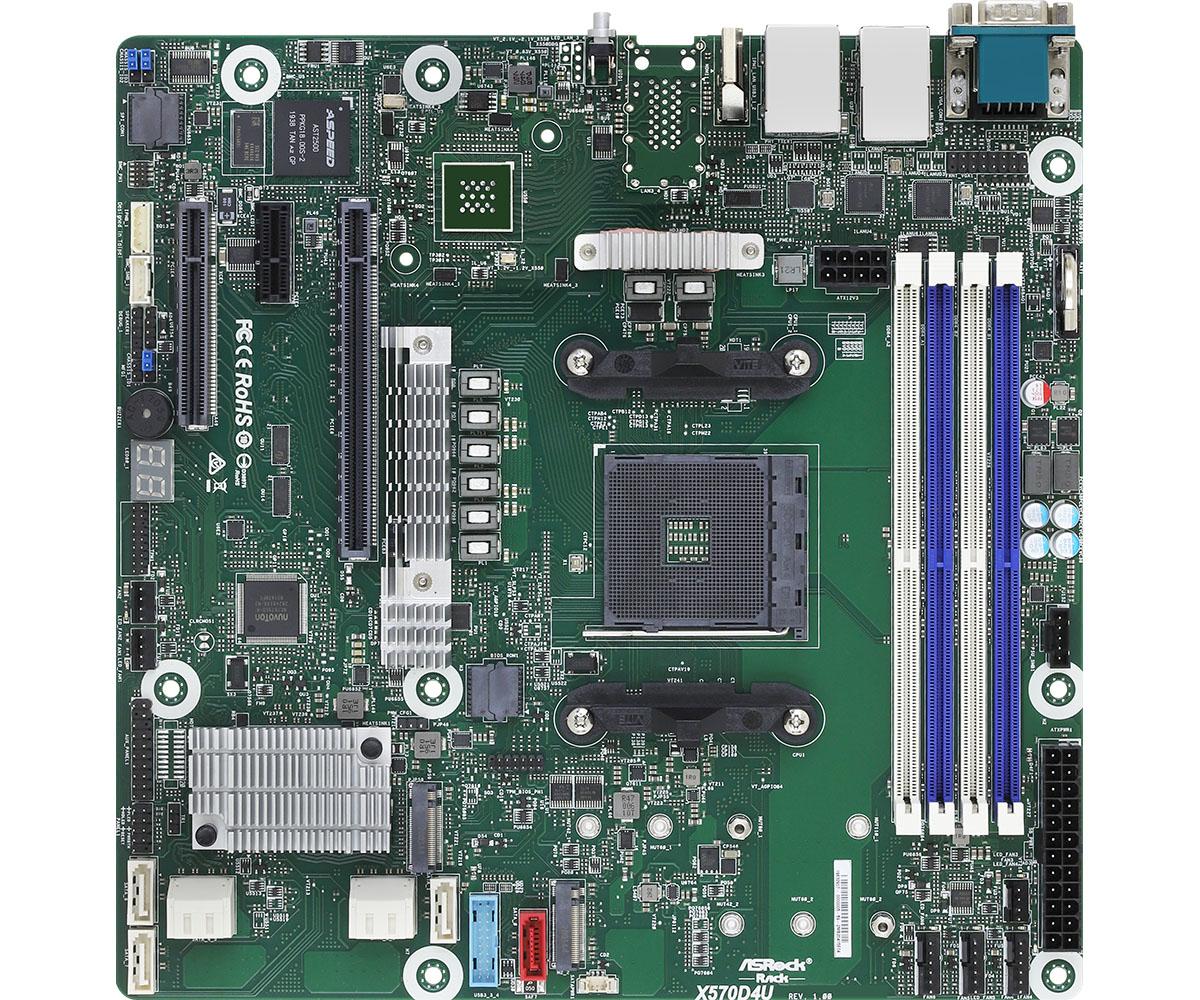 Asrock X570D4U Motherboard AMD X570 Socket AM4 Micro ATX