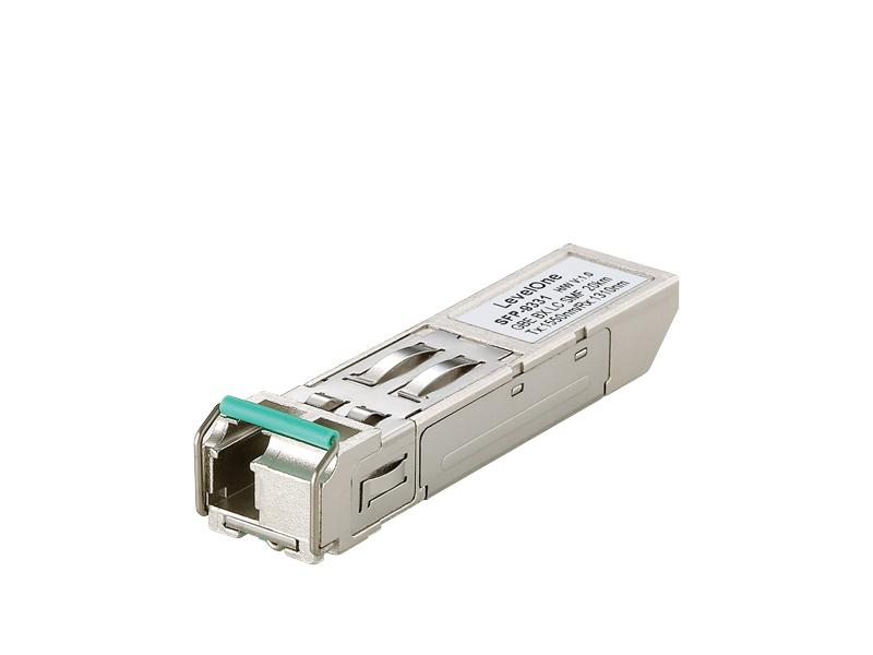 LevelOne 1.25Gbps Single-mode BIDI SFP Transceiver. 20km. TX 1550nm /