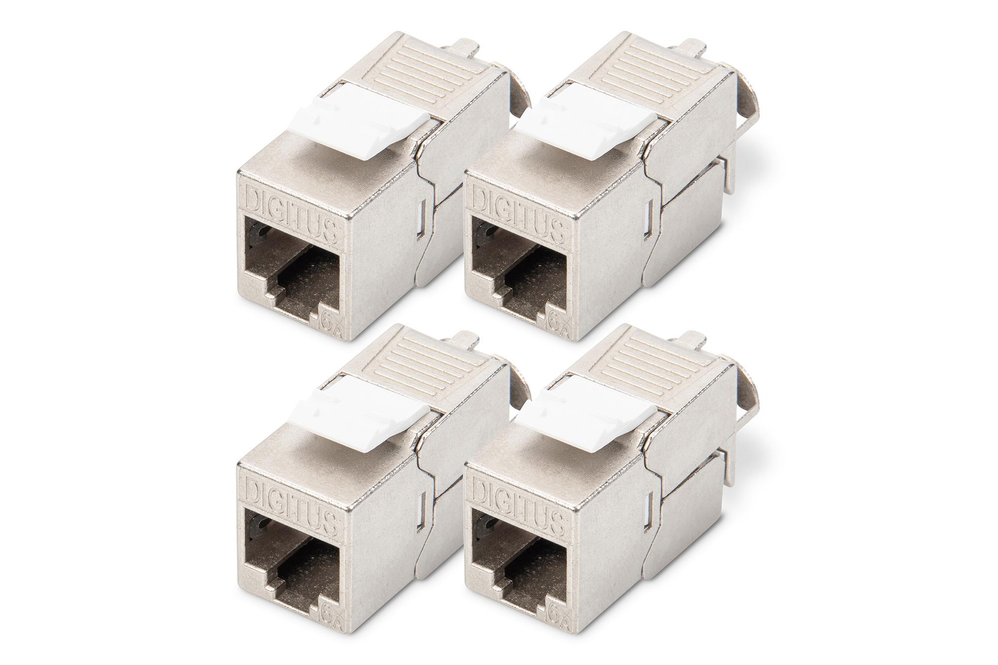 Digitus CAT 6A Keystone Jack. shielded. 4 pcs.