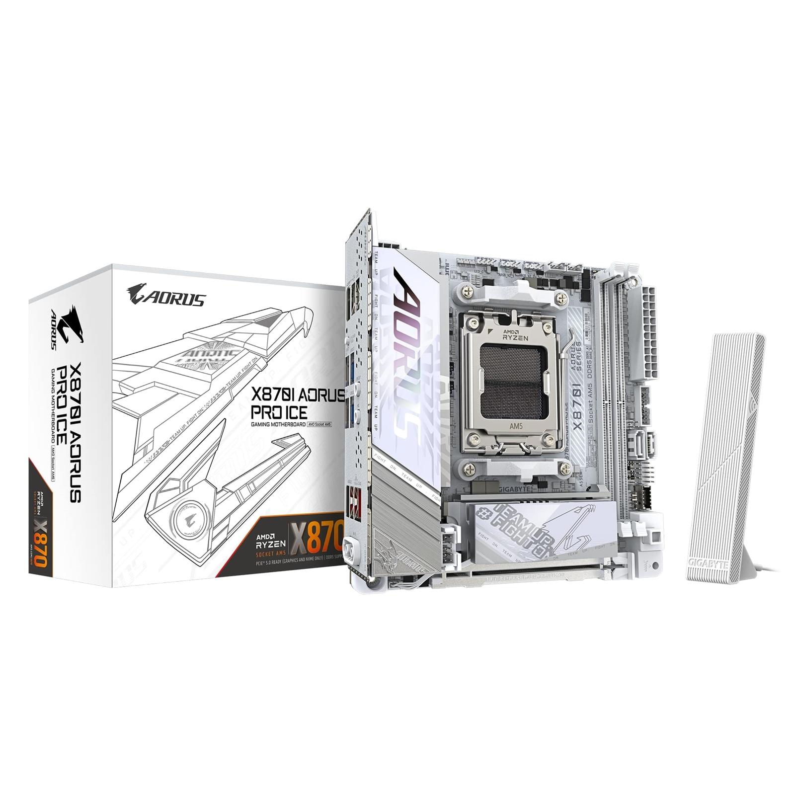 Gigabyte X870I AORUS PRO ICE AMD AM5 Socket Motherboard. Mini-ITX. 2x