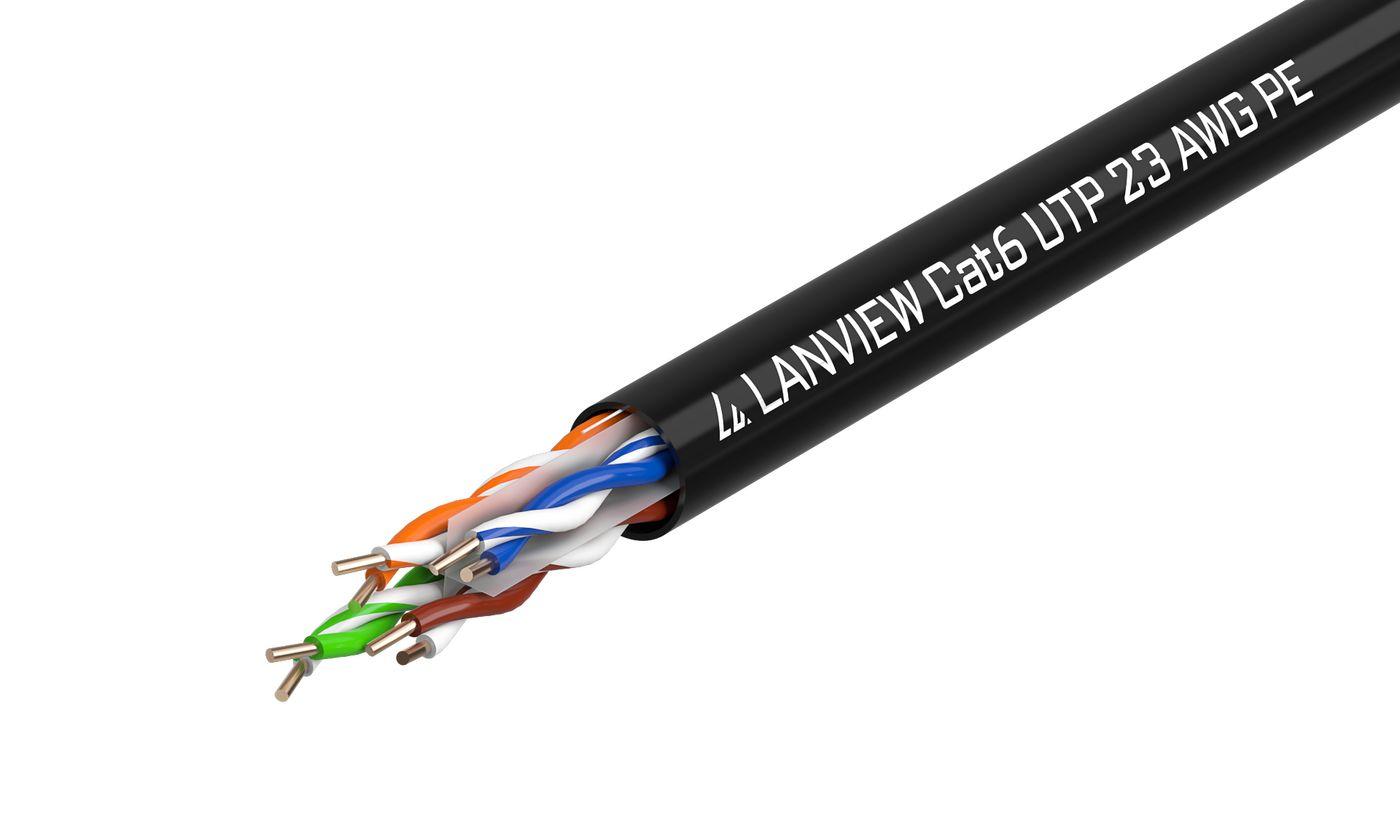 Lanview LVN122155 networking cable Black 500 m Cat6 U/UTP (UTP)