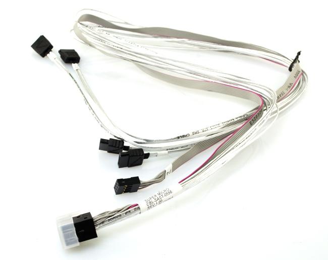 Supermicro CBL-SAST-0556 Serial Attached SCSI (SAS) cable Black. White