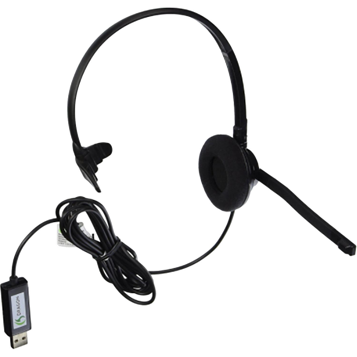 Nuance Dragon monaural USB headset..