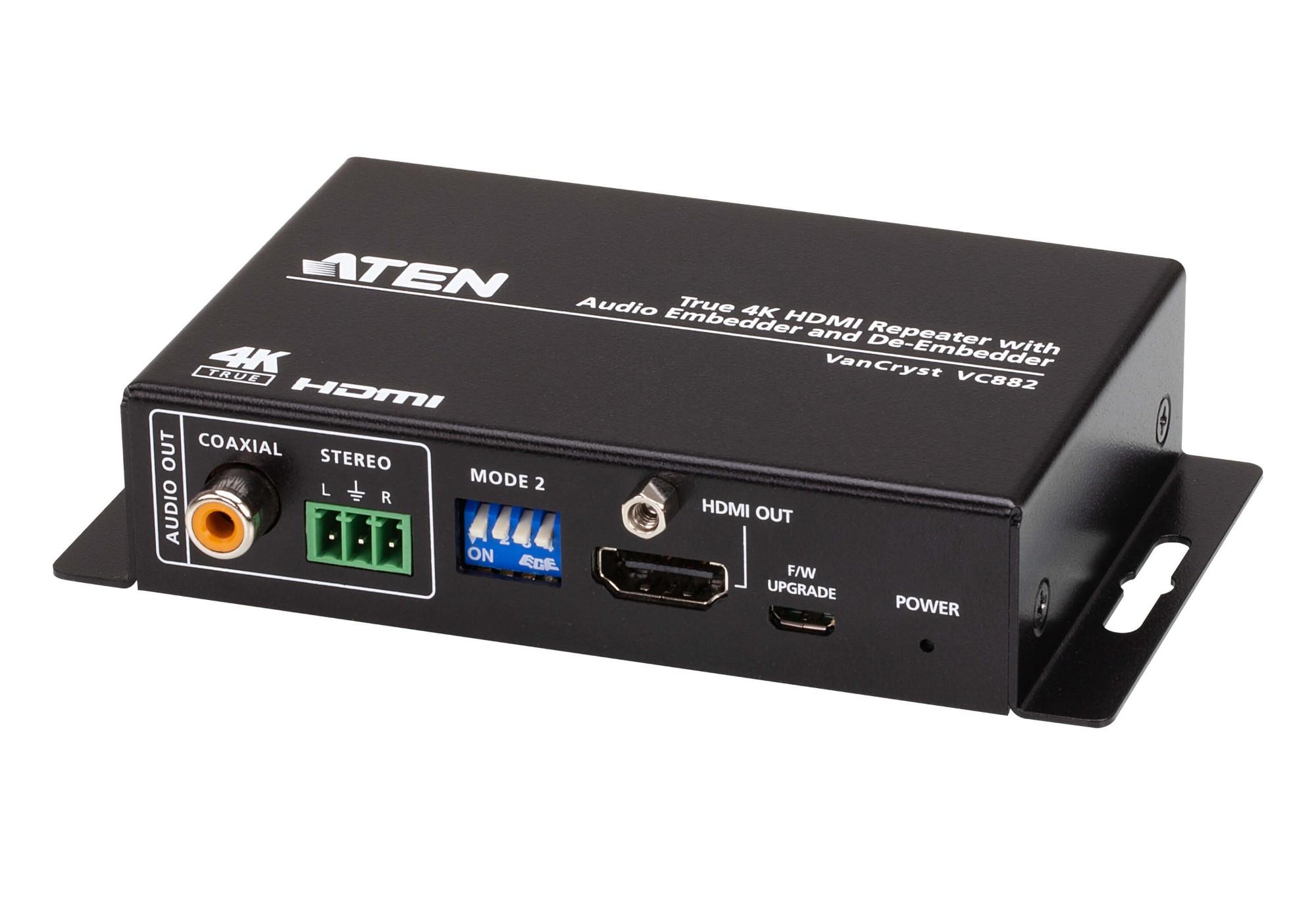 ATEN VC882-AT-E AV Extender AV Repeater Black