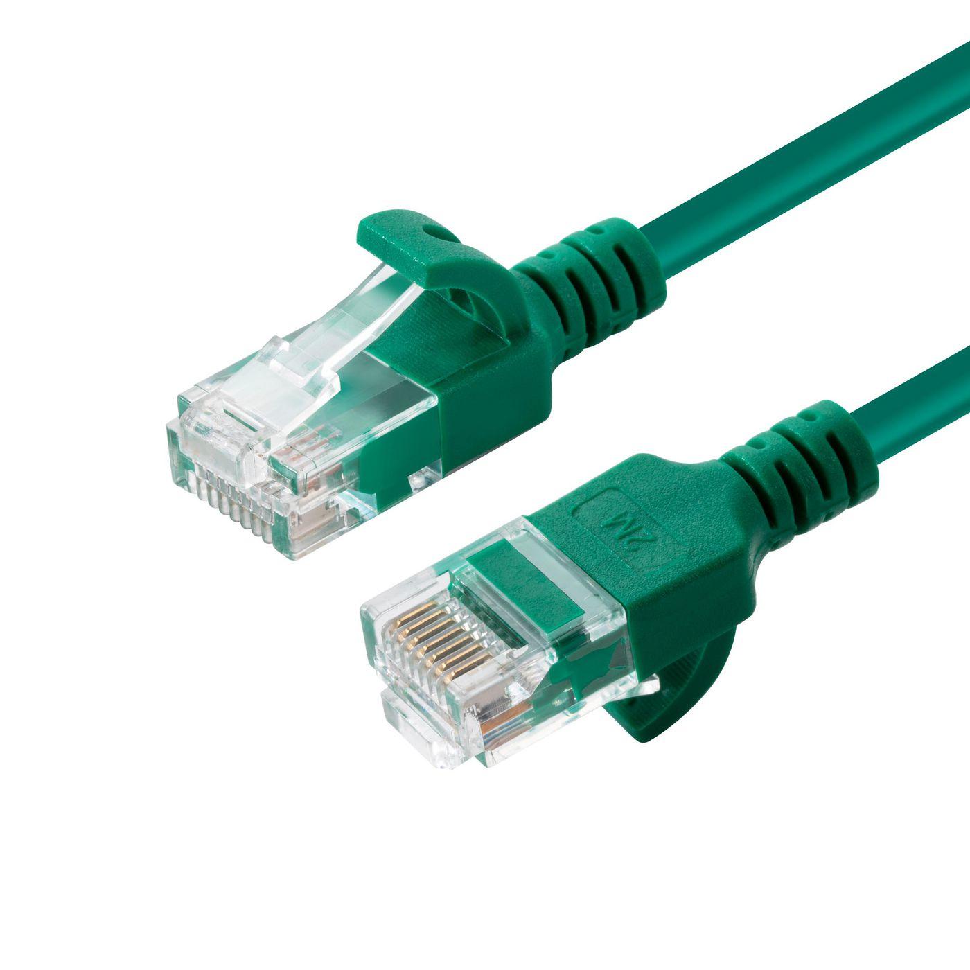 Microconnect V-UTP6A01G-SLIM networking cable Green 1 m Cat6a U/UTP (U