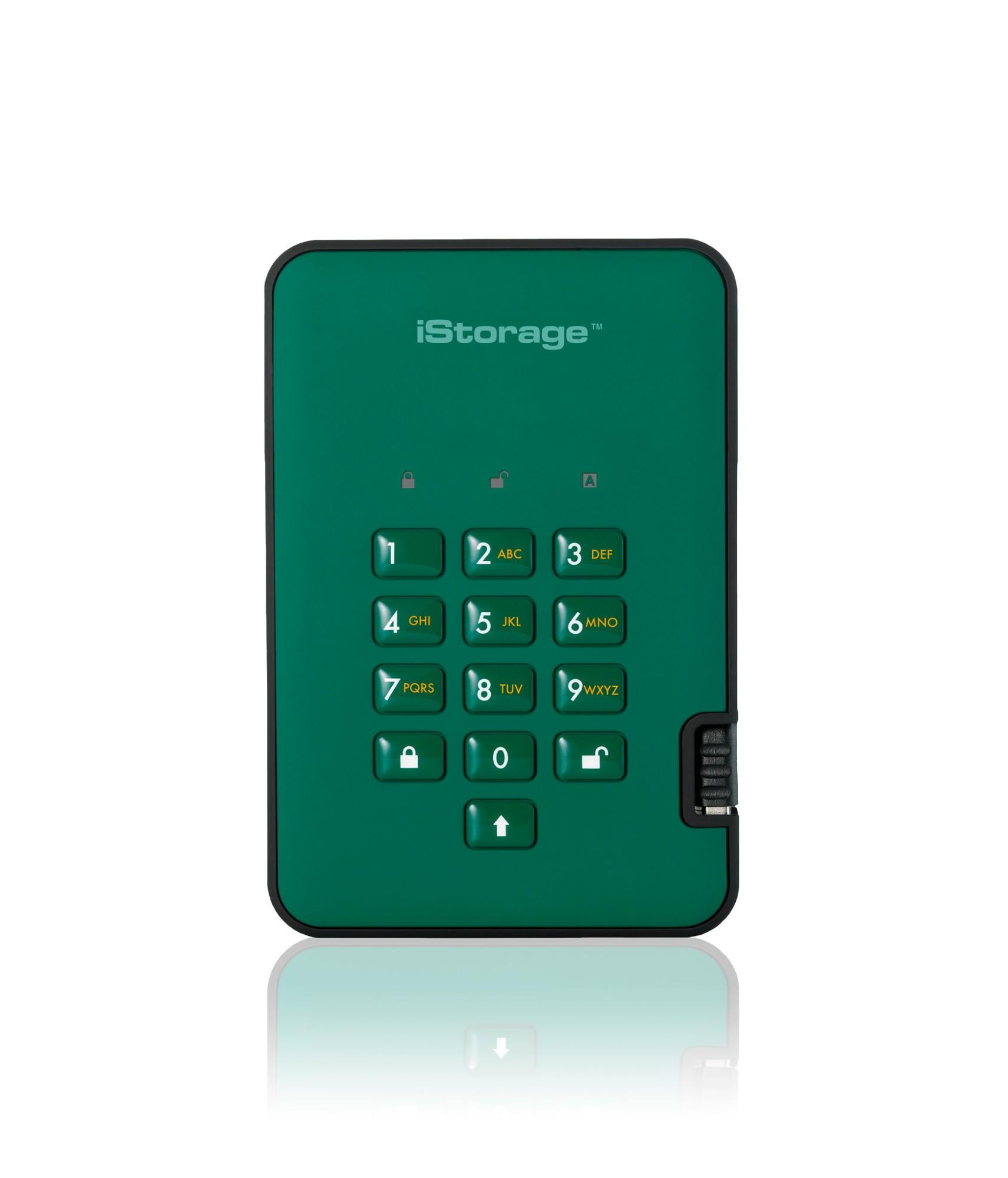 iStorage diskAshur2 256-bit 5TB USB 3.2 secure encrypted hard drive -