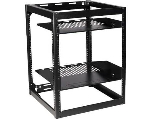 26in Tall AV Rack 15U Stackable Skeleton Rack