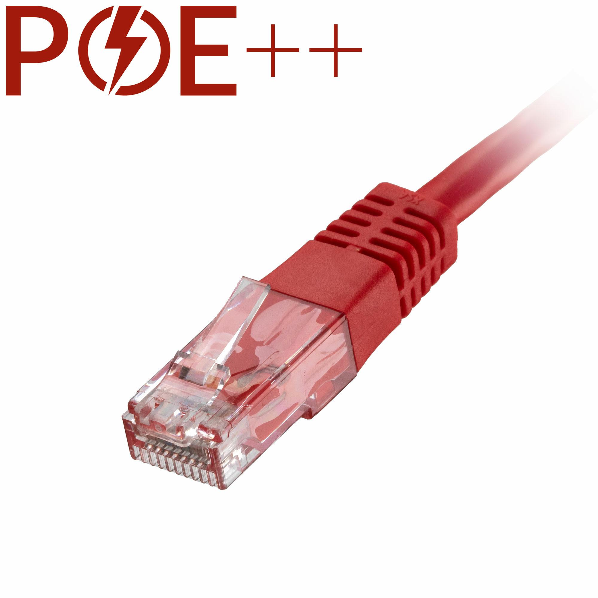 Cablenet 0.3m Cat6 RJ45 Red U/UTP PVC 24AWG Flush Moulded Booted Patch