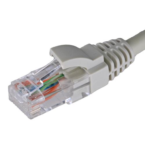 Cablenet 0.5m Cat5e RJ45 Grey U/UTP LSOH 24AWG Snagless Booted Patch L