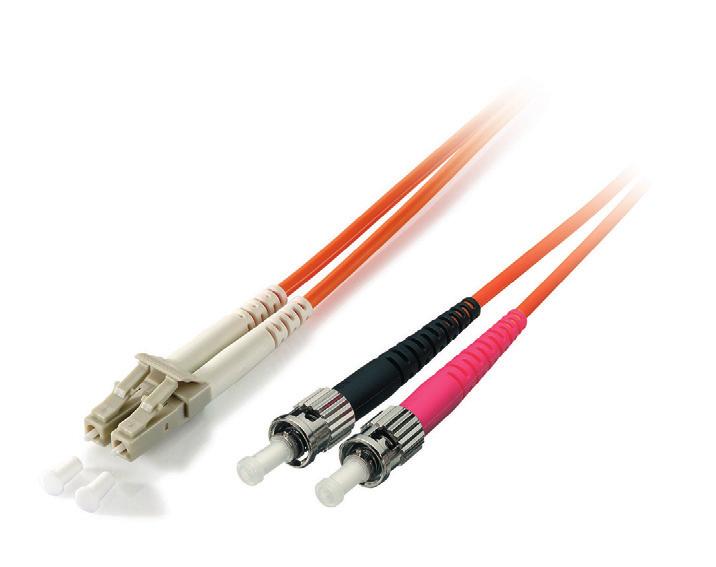 Equip LC/ST Fiber Optic Patch Cable. OS2. 15m