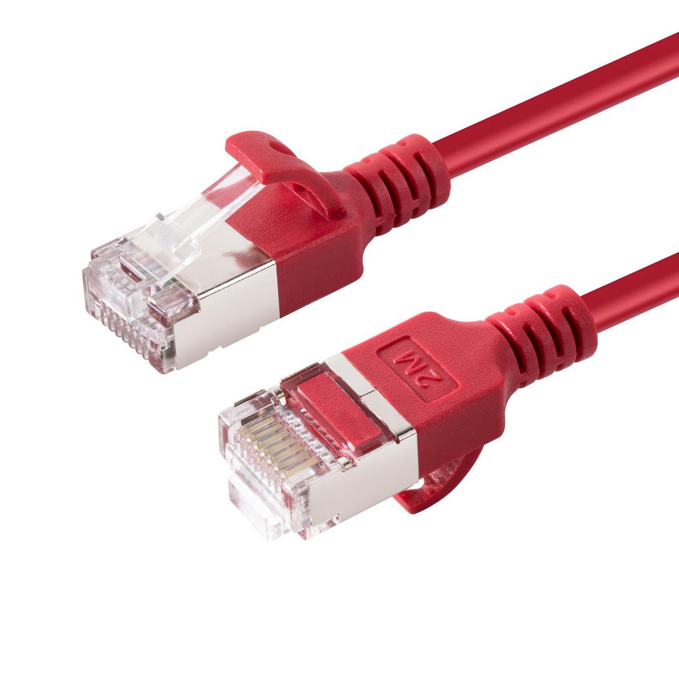 Microconnect V-FTP6A075R-SLIM networking cable Red 7.5 m Cat6a U/FTP (