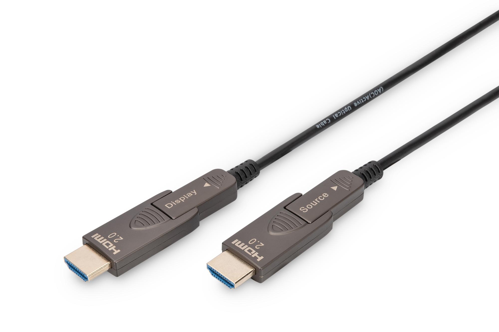 Digitus 4K - HDMI AOC Hybrid Fiber Optic Cable with 10m removable plug