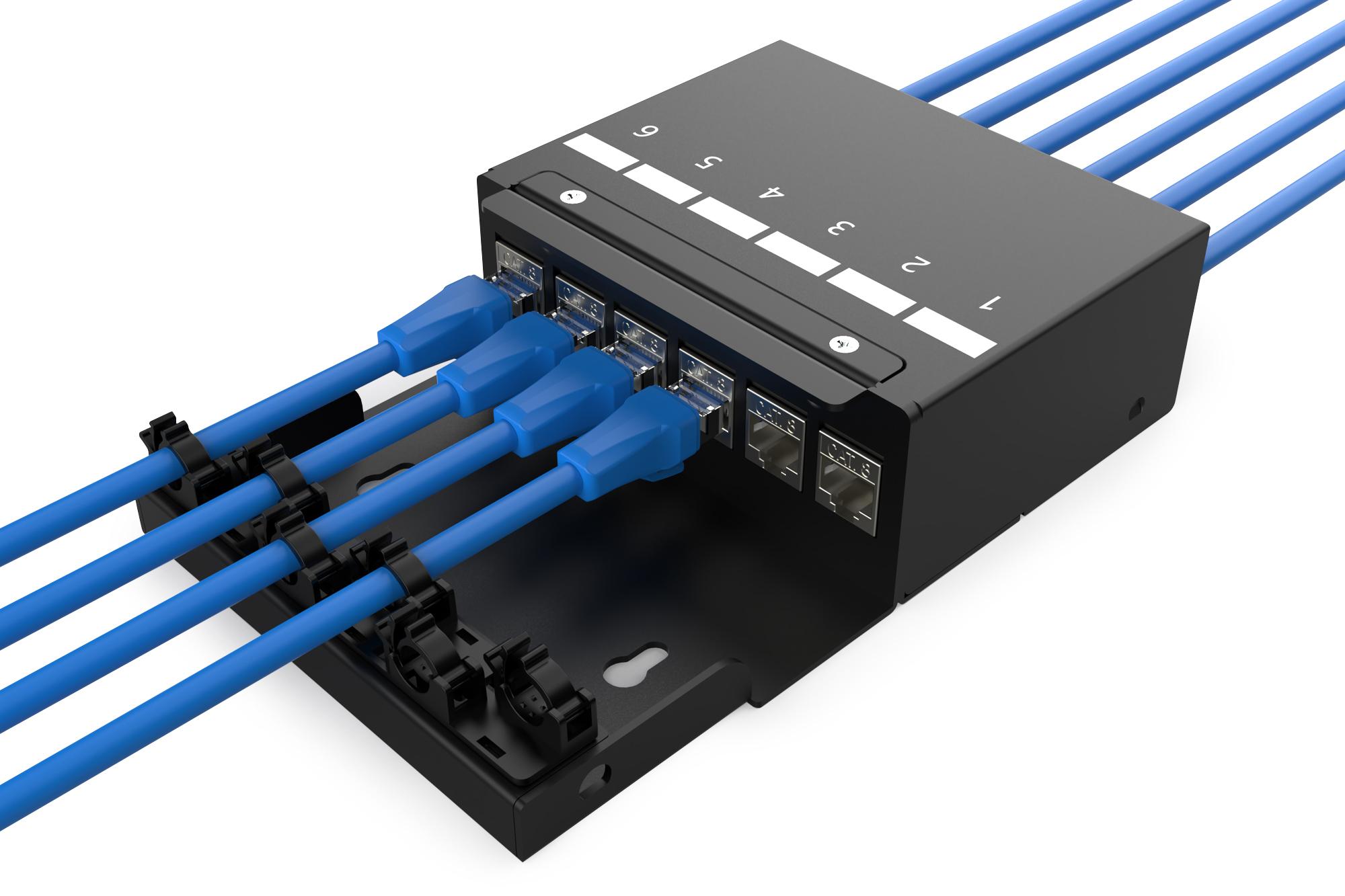 Digitus Consolidation Point Box. 6 ports Keystone modules