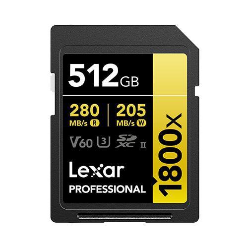 Lexar Professional 1800x 512 GB SDXC UHS-II Class 10