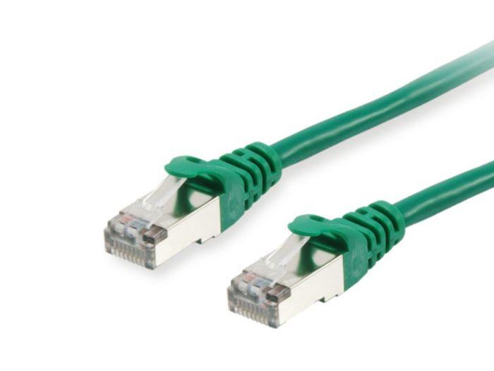 Equip Cat.6A S/FTP Patch Cable. Green. 0.15m