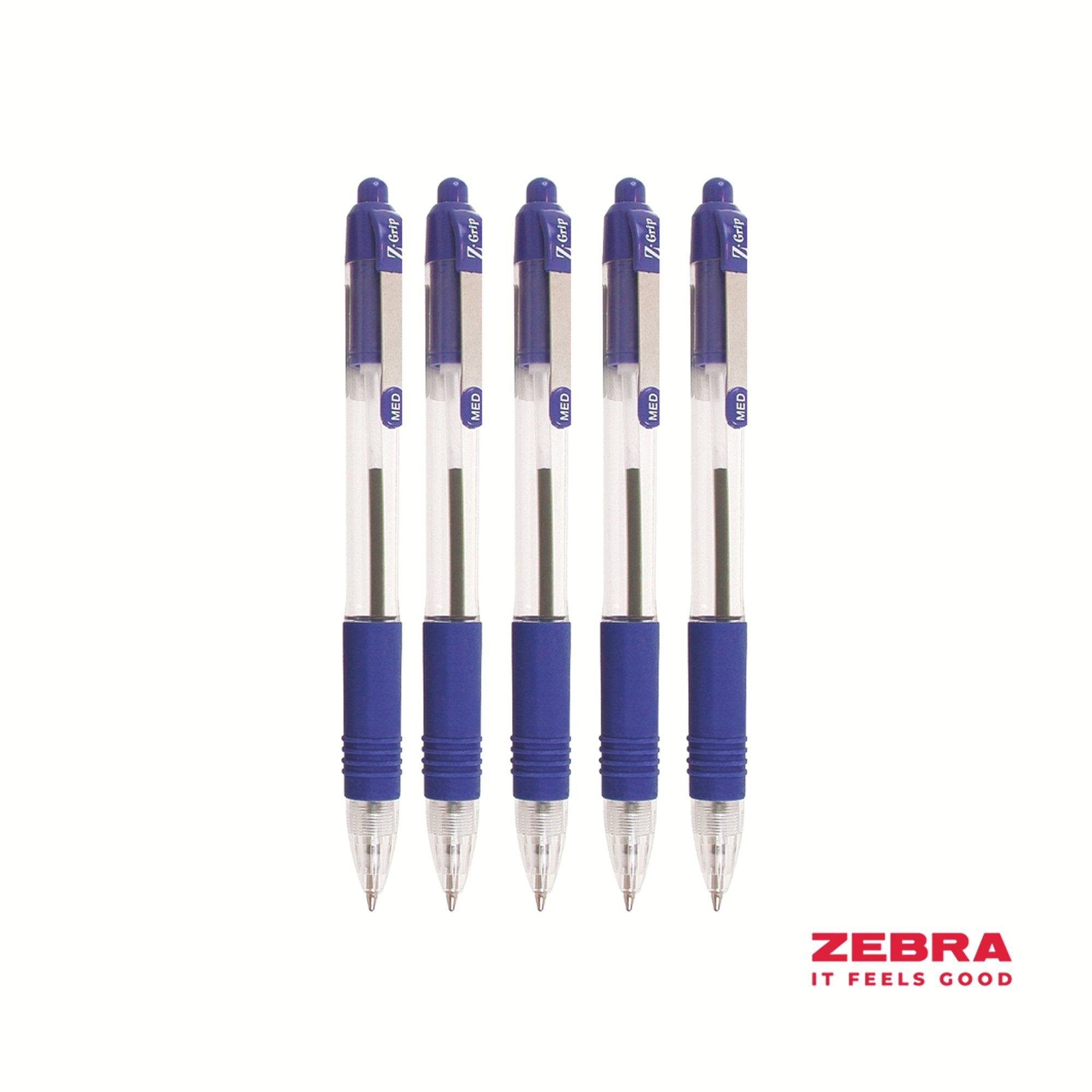 Zebra Z-Grip Retractable Ballpoint Pen Blue Ink Box 12