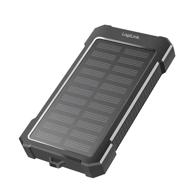 LogiLink Mobile Power Bank. LiPo. 10.000mAh. USB-C in/out. solar. w/fl